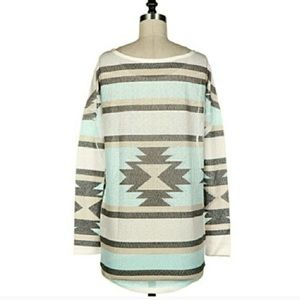 NWT Soft Silky Aztec Print Tunic